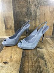 GUCCI SUEDE PERIWINKLE BLUE HEELS SIZE 41 / 11 US NEW IN BOX